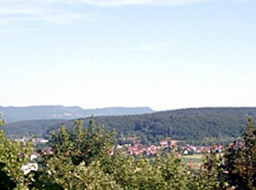 Баден-Вюртемберг. Вид на деревушки близ Тюбингена. 