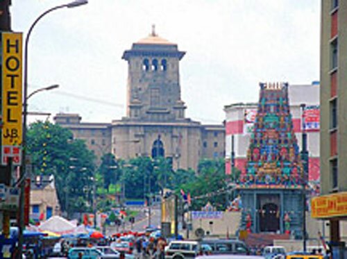 Джохор-Бару. Площадь возле храма Шри-Мариаман. 